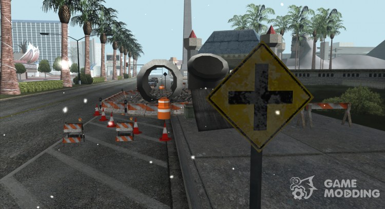 Ремонт дороги 5.0 DLC LV для GTA San Andreas