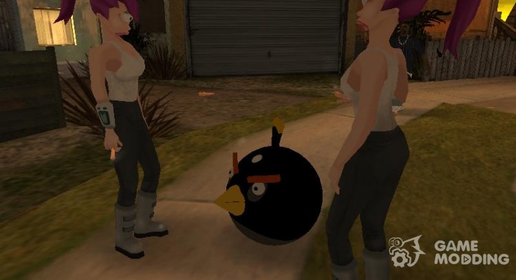 El pájaro negro de Angry Birds para GTA San Andreas