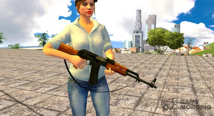 AK-47 с ремешком для GTA San Andreas
