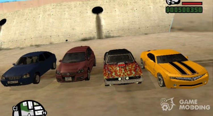 Pak jeeps and two door sedans for GTA San Andreas