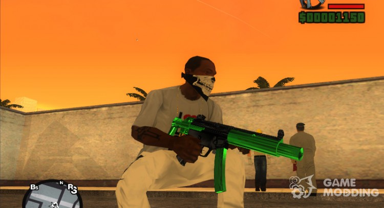 Пак зелёного оружия (By Babay) для GTA San Andreas