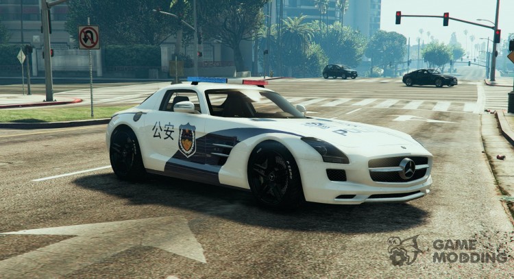 El Mercedes-Benz SLS AMG Police para GTA 5