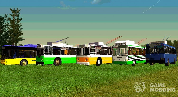 Collection of trolleybuses from Gennady Icebreaker for GTA San Andreas