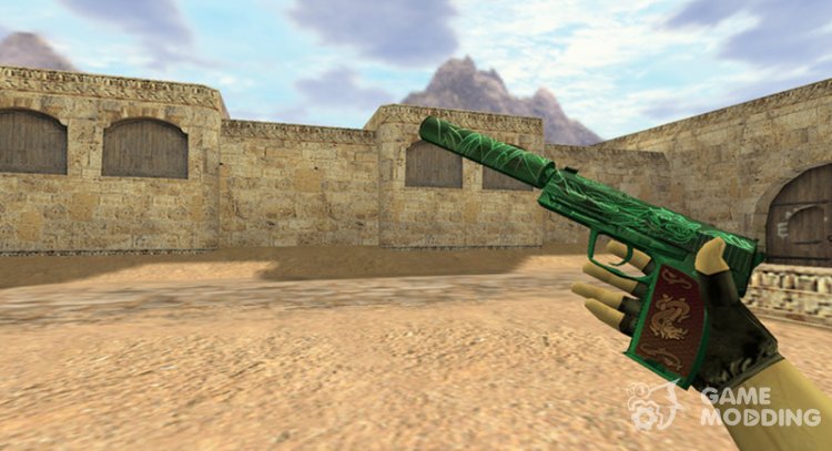 USP Green dragon for Counter Strike 1.6