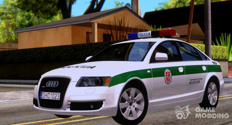 Audi A6 C6 Lithuanian Police for GTA San Andreas
