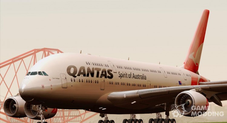 El Airbus A380-841 De Qantas para GTA San Andreas