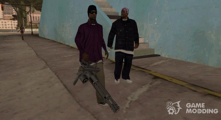 Мощное оружие у банд для GTA San Andreas