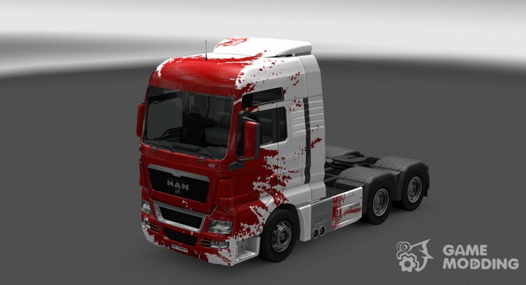 El skin de Blood para MAN TGX para Euro Truck Simulator 2