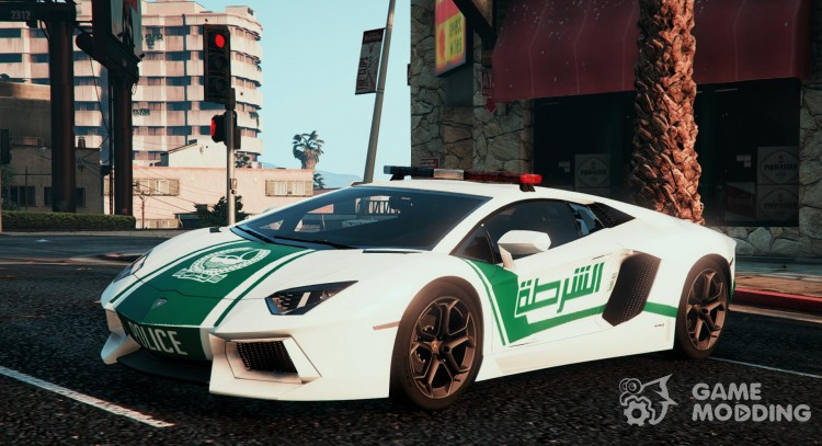 Dubai Police - Lamborghini Aventador v2.0 for GTA 5