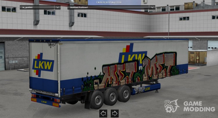Graffited trailers by Saito para Euro Truck Simulator 2