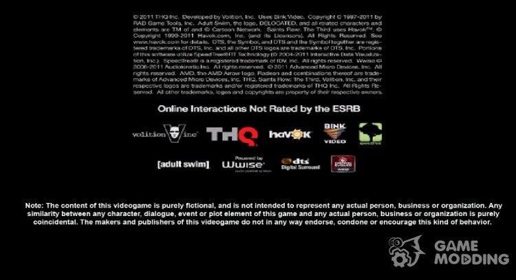 Экран загрузки из Saints Row:The Third для GTA San Andreas