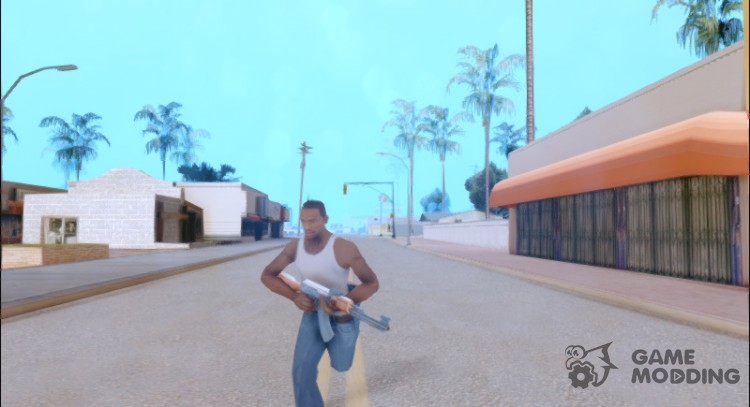 Sprinting With Two Handed Weapons para GTA San Andreas