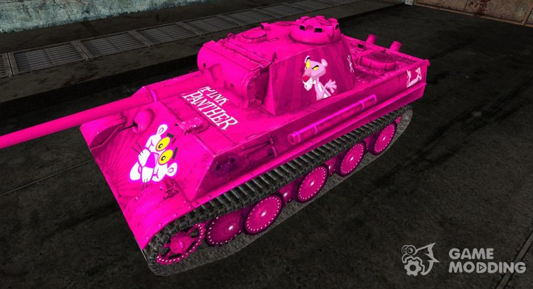 Шкурка для PzKpfw V Panther "The Pink Panther" для World Of Tanks