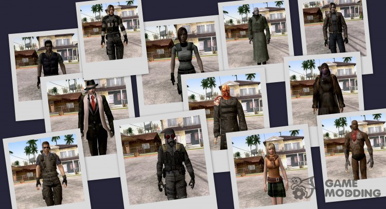 Resident Evil - Skins para GTA San Andreas