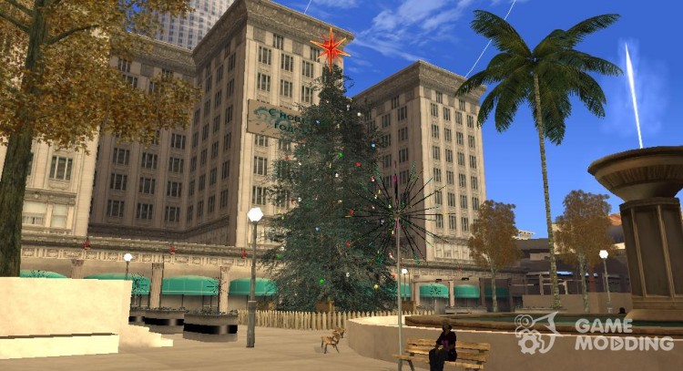 Christmas tree in the square для GTA San Andreas