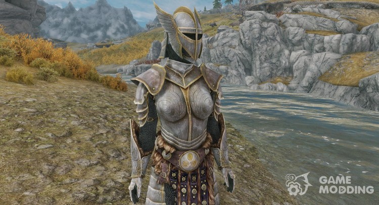 Chapado en oro de acero de la armadura para TES V: Skyrim