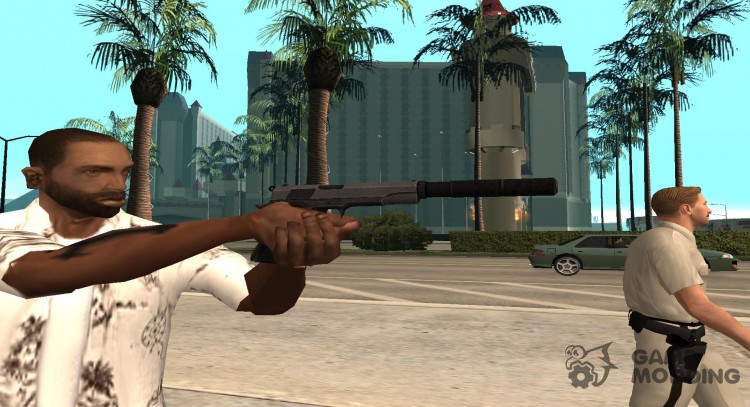 Оригинальный пистолет с глушителем в HD для GTA San Andreas