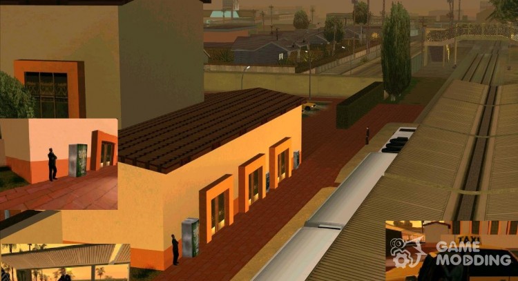 A busy railway station in Los Santos for GTA San Andreas