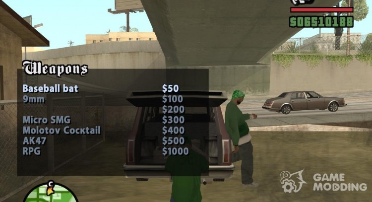 Продавец оружия на Гроув Стрит v2 для GTA San Andreas
