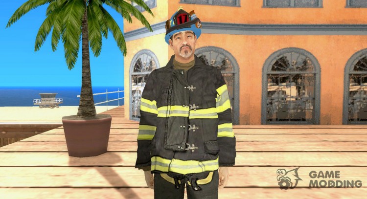 A firefighter from GTA IV for GTA San Andreas