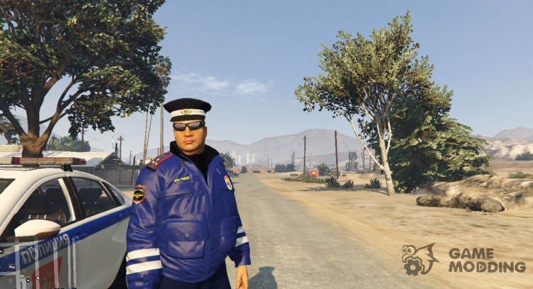 Russian Traffic Officer-Blue Jacket for GTA 5