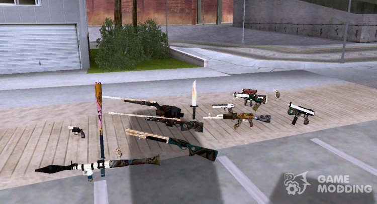 Graffiti GunPack para GTA San Andreas