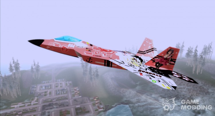 El F-22 Raptor Ryuuhou Itasha para GTA San Andreas