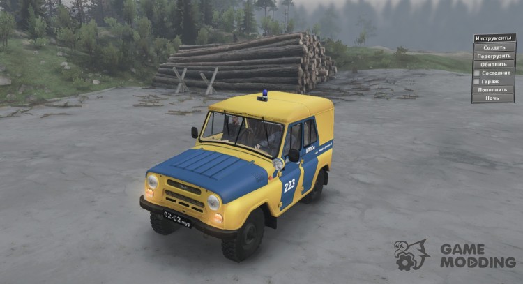 UAZ 469b police for Spintires 2014