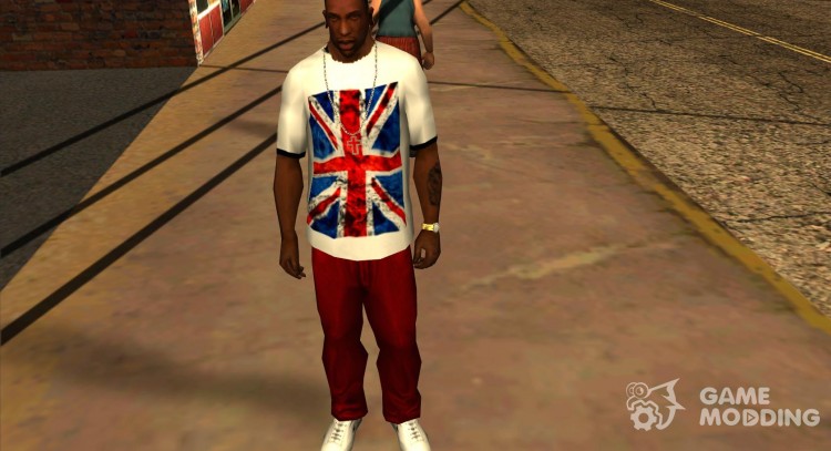 T-shirt with the flag of England for GTA San Andreas
