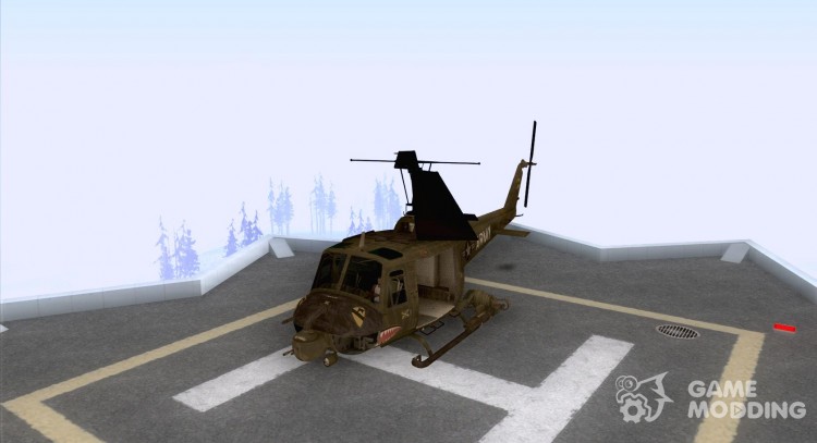 Helicóptero Huey de call of duty ops negro para GTA San Andreas