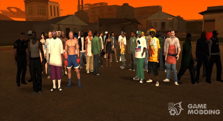 Pak skins, weapons and clothing for GTA San Andreas