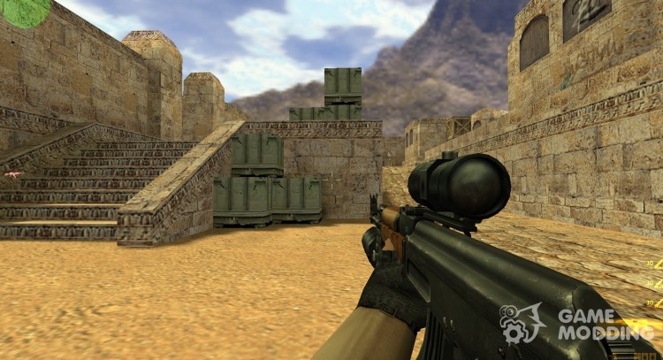 Custom AK-47 in DMG's SR-3M Animations for Counter Strike 1.6