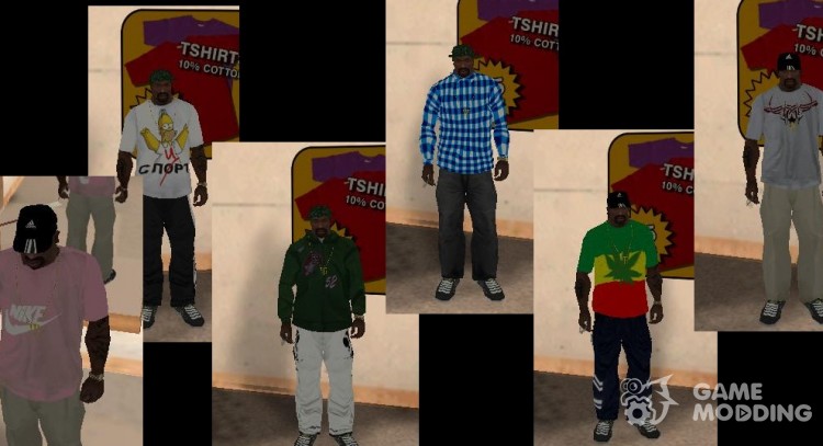 Pack clothes for GTA San Andreas