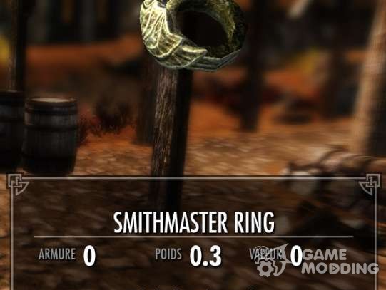 Ring master blacksmith for TES V: Skyrim