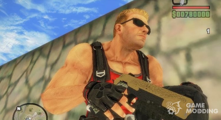 Пистолет Duke Nukem'а для GTA San Andreas