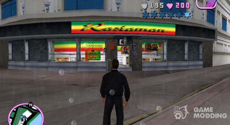 La tienda de música Rastaman para GTA Vice City