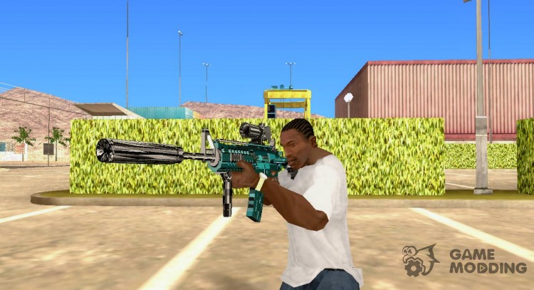 Blue M4 for GTA San Andreas