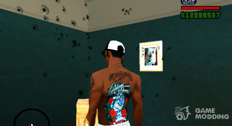 El nuevo color del tatuaje Parkway Drive para GTA San Andreas