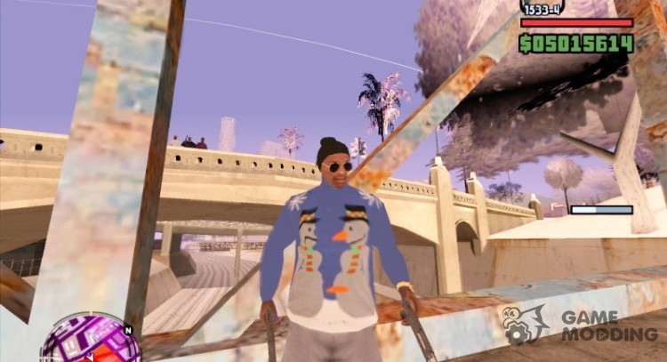 Suéter de muñecos de nieve para GTA San Andreas