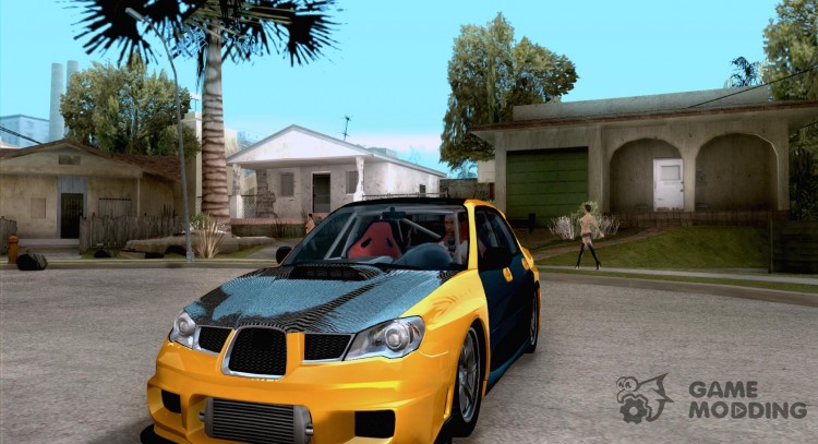 Subaru Impreza WRX Sti 2006 Elemental Attack (orange) for GTA San Andreas