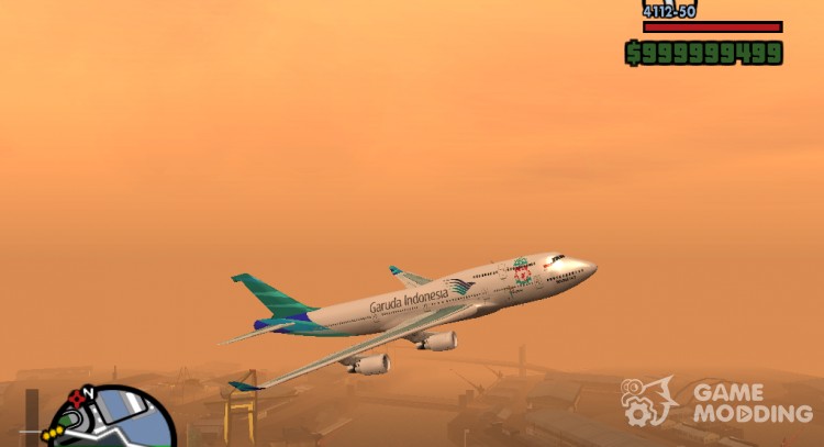 Boeing 747-400 Гаруда Индонезия (Ливерпуль) для GTA San Andreas