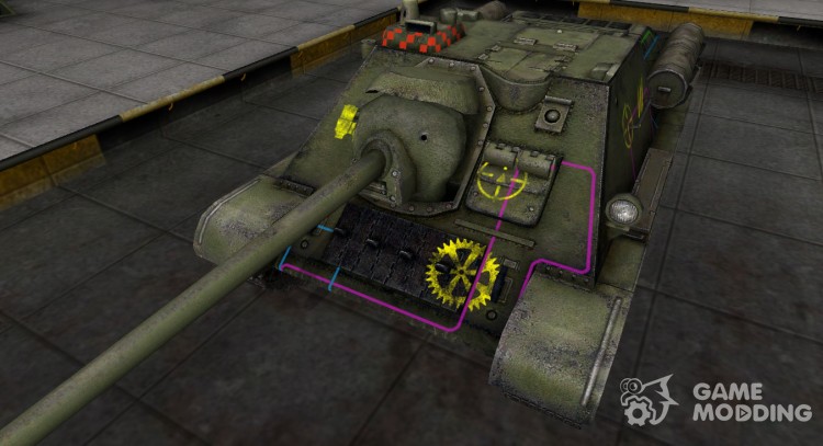 Контурные зоны пробития СУ-85 для World Of Tanks