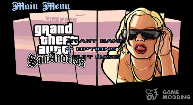HD меню и загрузочные экраны в стиле GTA SA Mobile v2 для GTA San Andreas