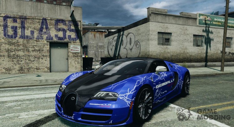 Bugatti Veyron 16.4 Super Sport 2011 v1.0 Gemballa Racing для GTA 4