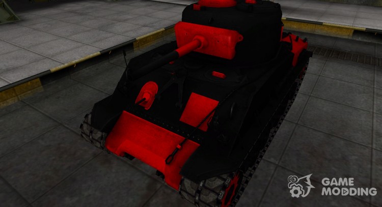 Black and red zone breakthrough M4A2E4 Sherman for World Of Tanks