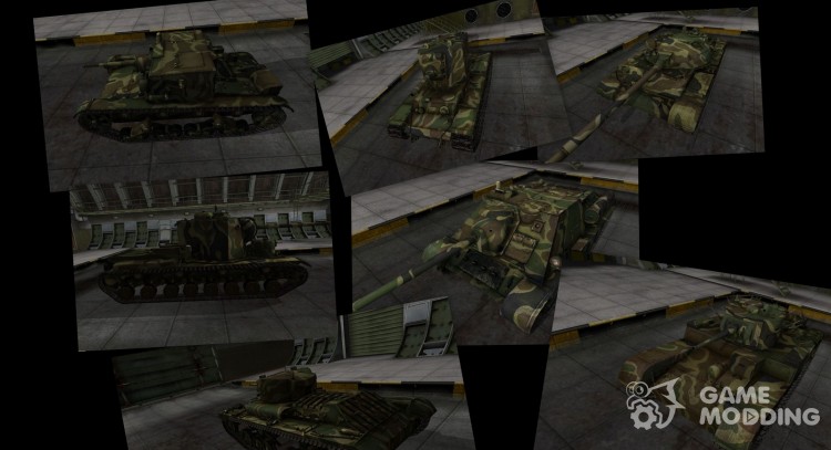 El skin con el camuflaje para los tanques soviéticos v2 para World Of Tanks