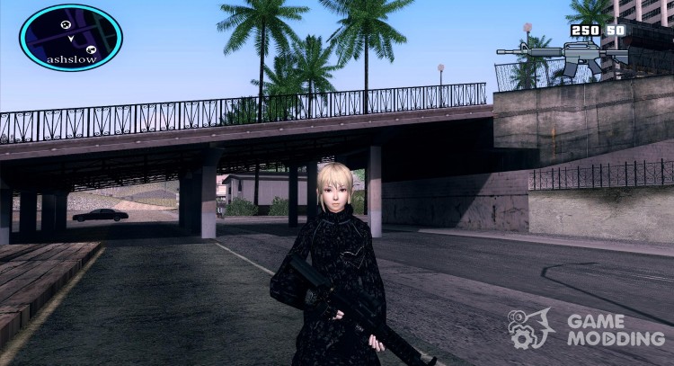 Ван Юаньцзи в черной одежде для GTA San Andreas