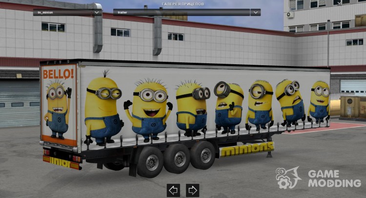 Minions trailer для Euro Truck Simulator 2