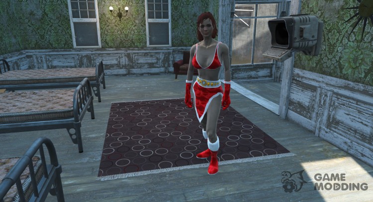 Black Sexy Christmas Bunny now for CBBE для Fallout 4