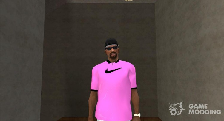 Розовая футболка Polo Nike для GTA San Andreas